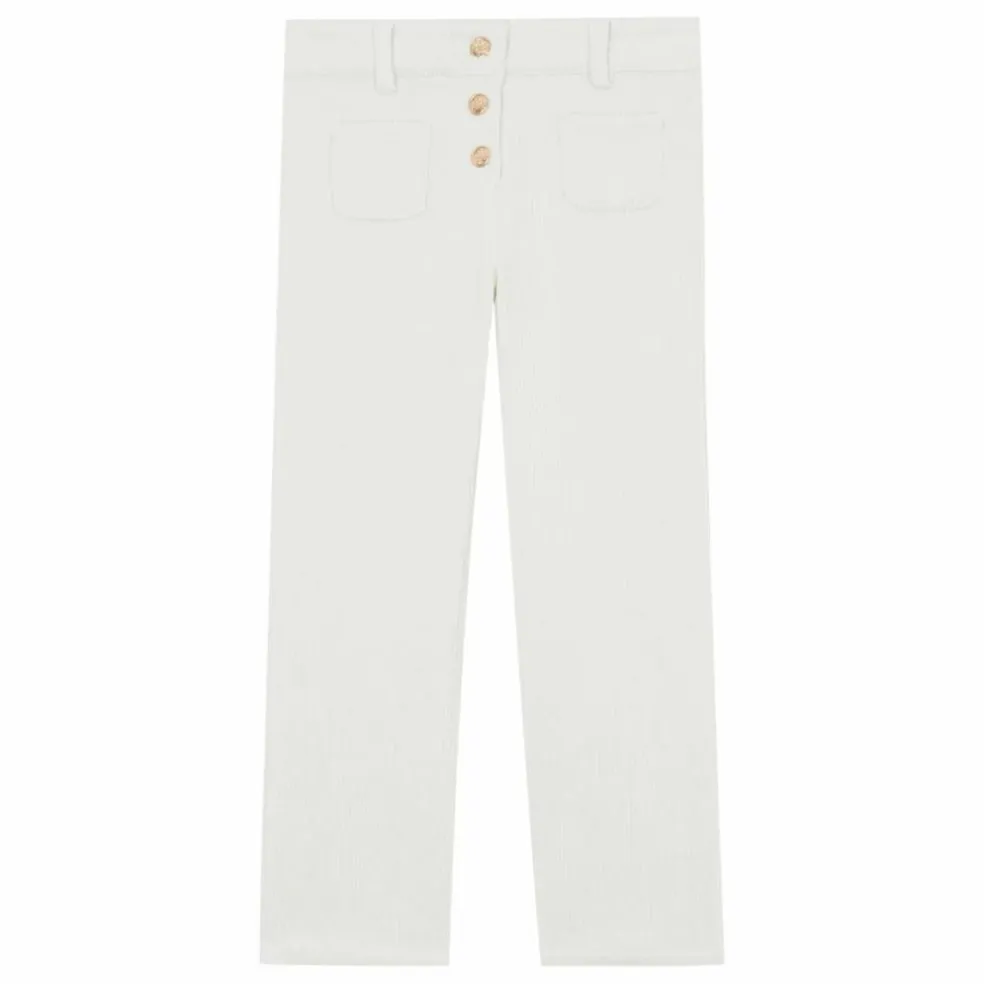 Pantalon Velours Côtelé Poches Devant | Nacre