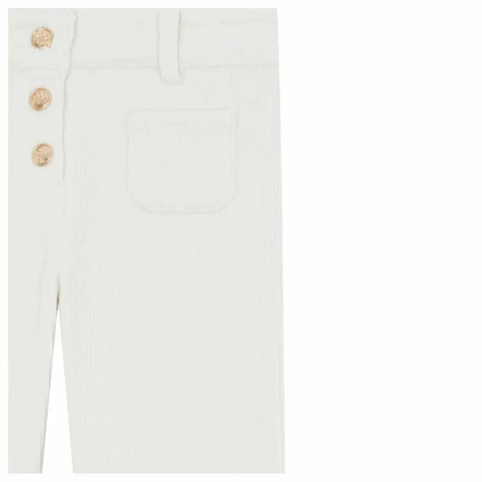 Pantalon Velours Côtelé Poches Devant | Nacre