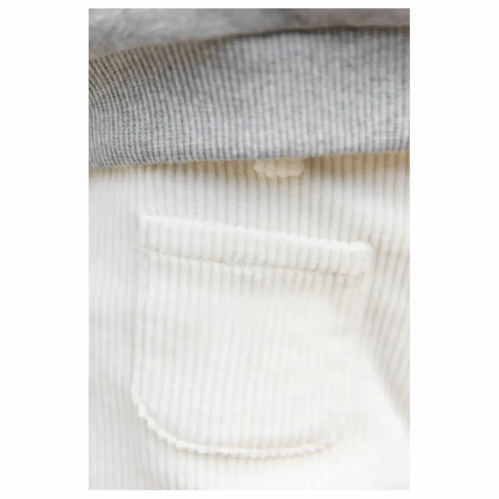 Pantalon Velours Côtelé Poches Devant | Nacre