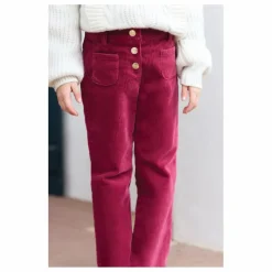 Pantalon Velours Côtelé Poches Devant | Magenta