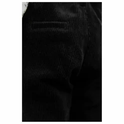 Pantalon Velours Côtelé Poches Devant | Noir