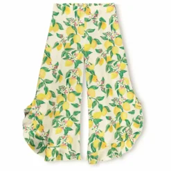Pantalon Volants Aretha Citrons | Jaune pâle