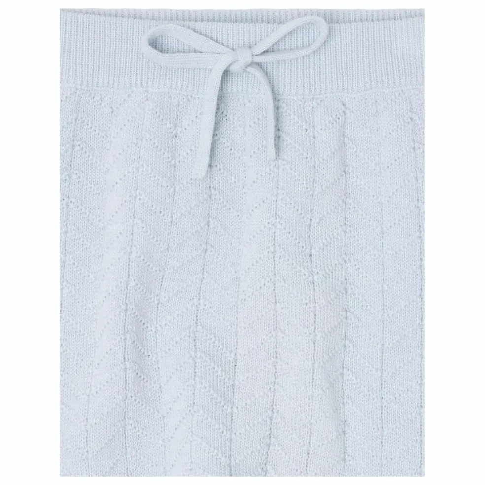 Pantalon Zigzag Laine de Mérinos | Bleu pâle