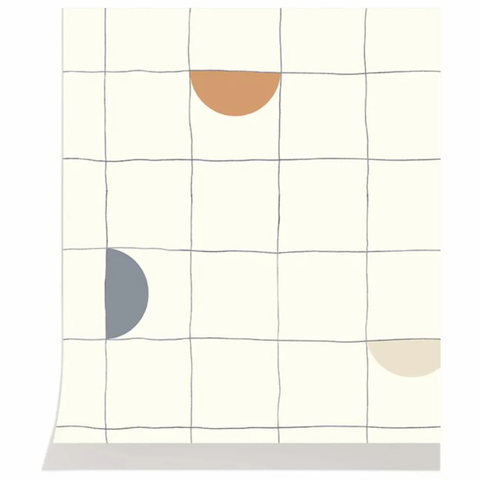 Papier peint Lune | Jaune moutarde