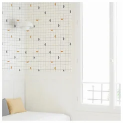Papier peint Lune | Jaune moutarde