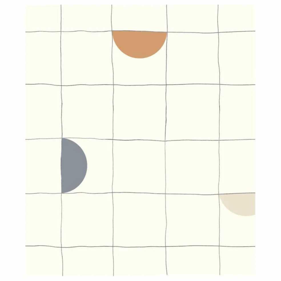 Papier peint Lune | Jaune moutarde