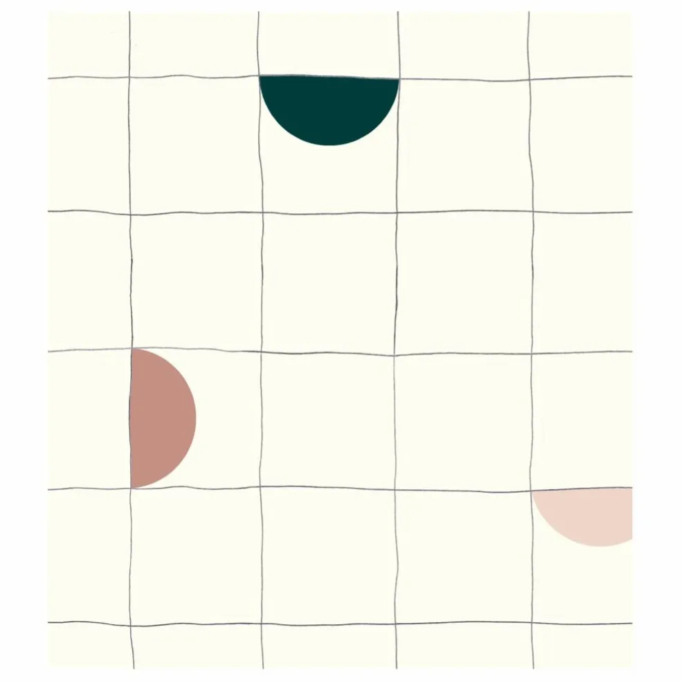 Papier peint Lune | Vert émeraude