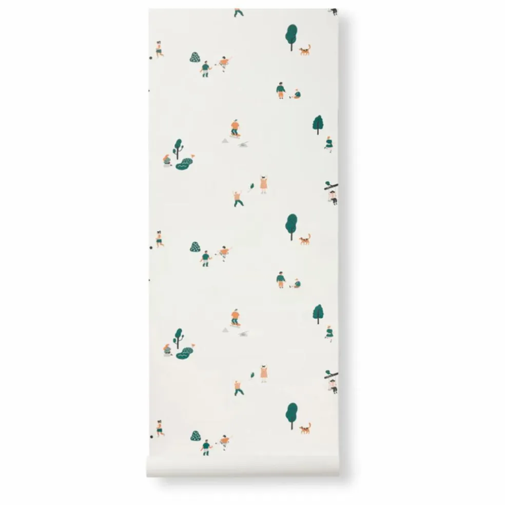 Papier peint The Park | Blanc cassé