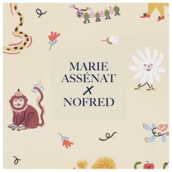 Papier-peint Monkey Fun - Marie Assénat x Nofred | Beige