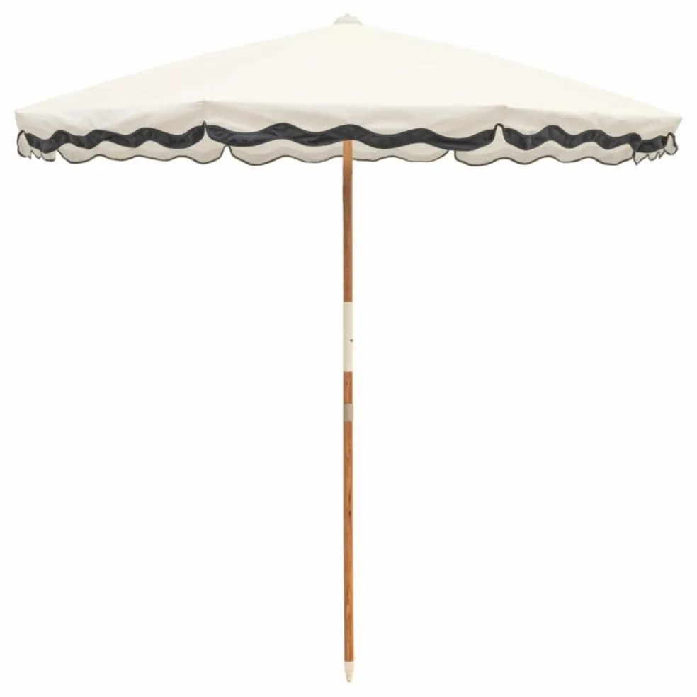 Parasol festonné Amalfi | Blanc
