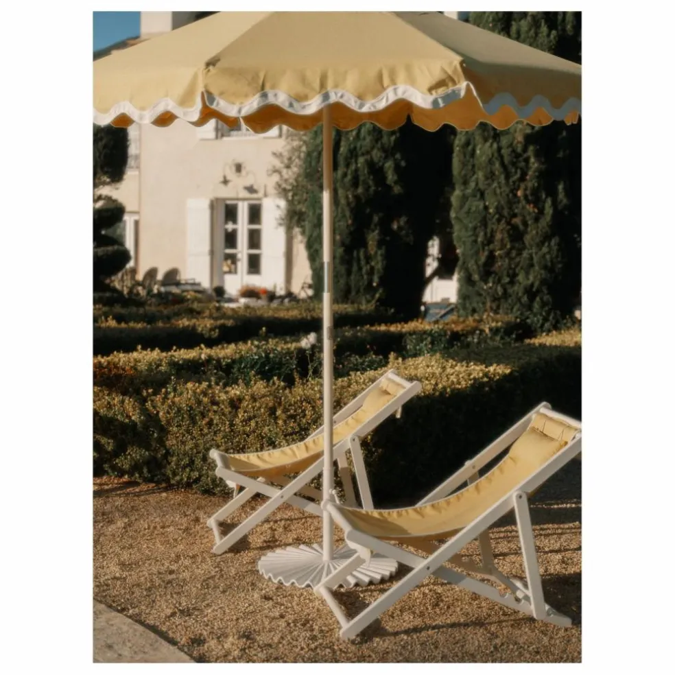 Parasol festonné Beach Club | Jaune