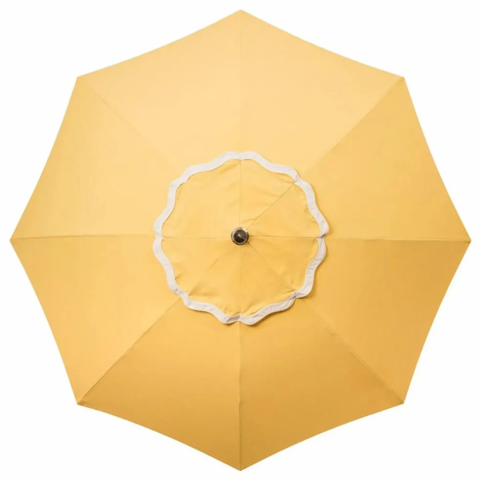 Parasol festonné Beach Club | Jaune