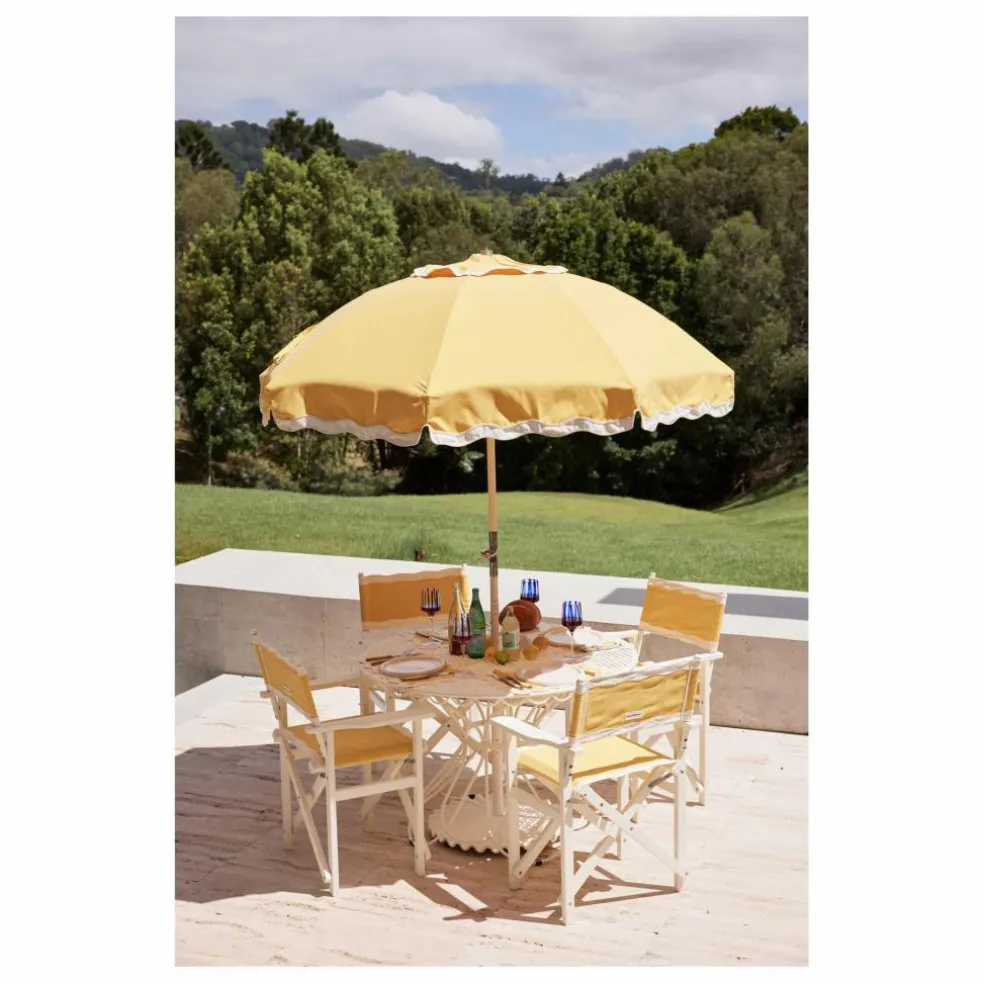Parasol festonné Beach Club | Jaune
