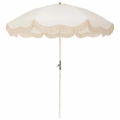 Parasol frangé Beach Club | Blanc