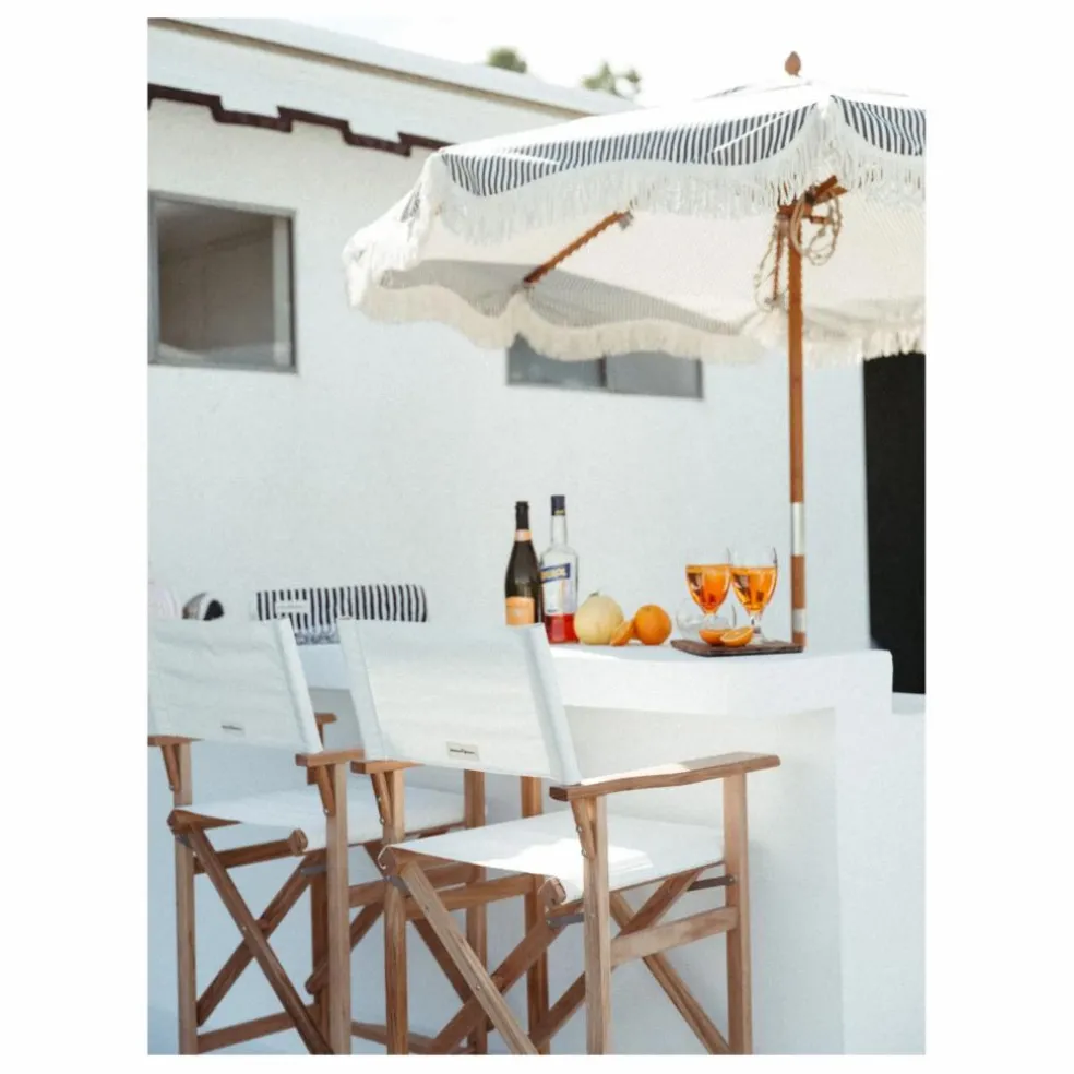 Parasol frangé Market | Bleu marine