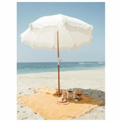 Parasol frangé Premium | Blanc