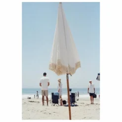 Parasol frangé Premium | Blanc