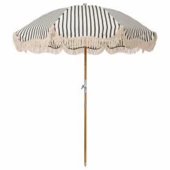 Parasol frangé Premium | Noir