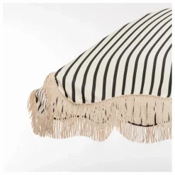 Parasol frangé Premium | Noir