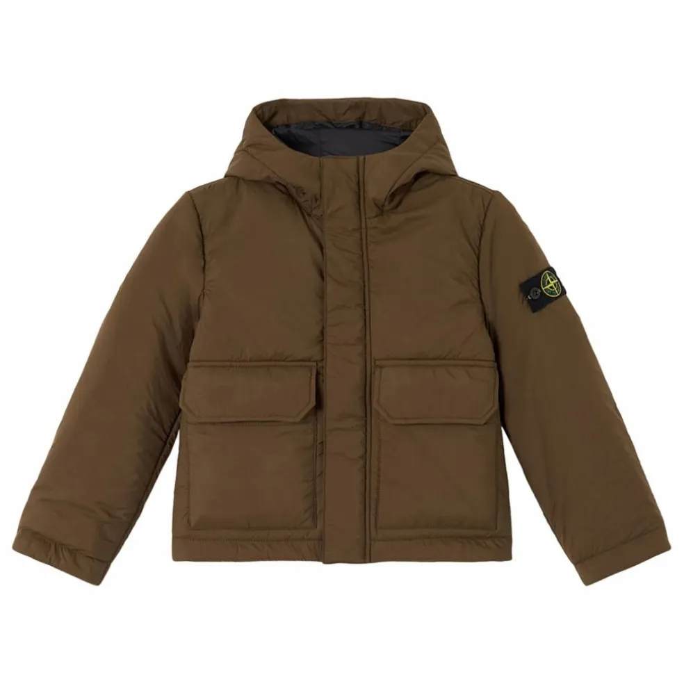 Parka Courte Logo | Marron