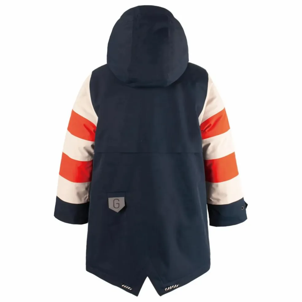 Parka Imperméable Striped Fox | Bleu marine
