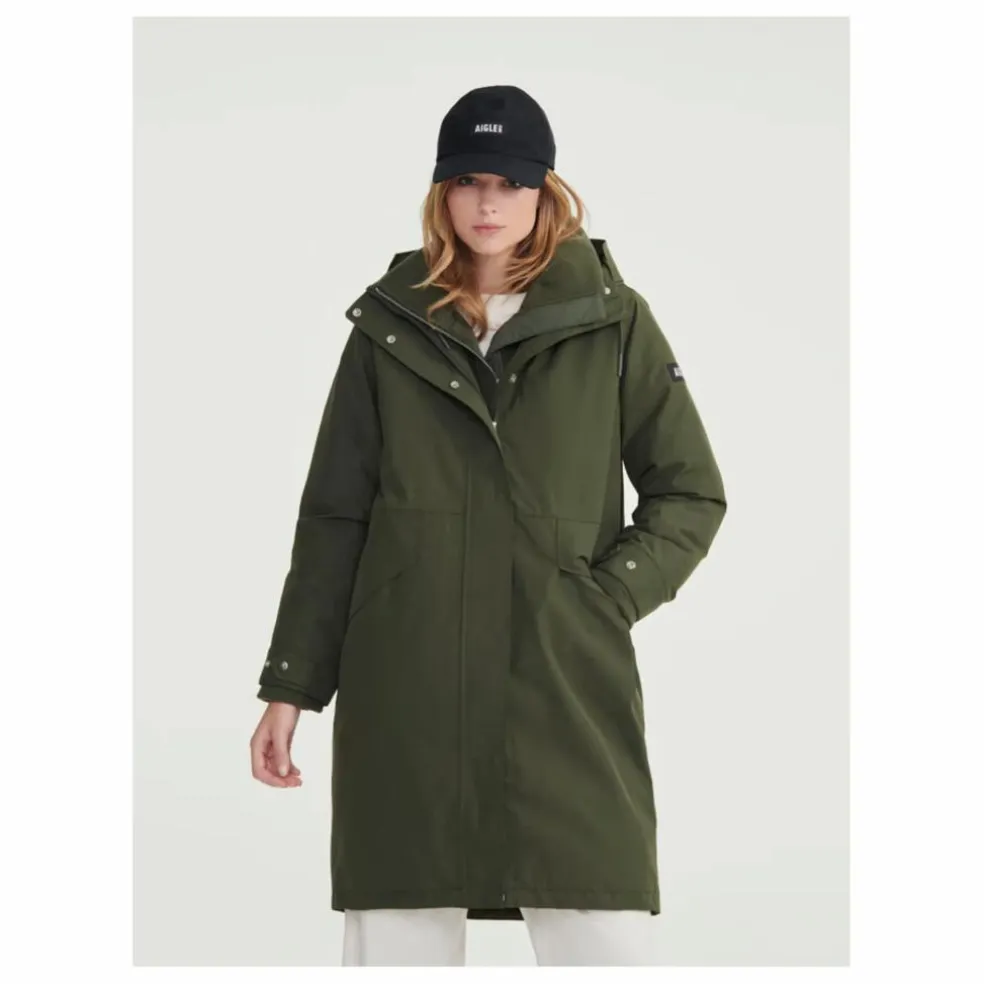 Parka Longue Matelassée Goretex | Vert kaki