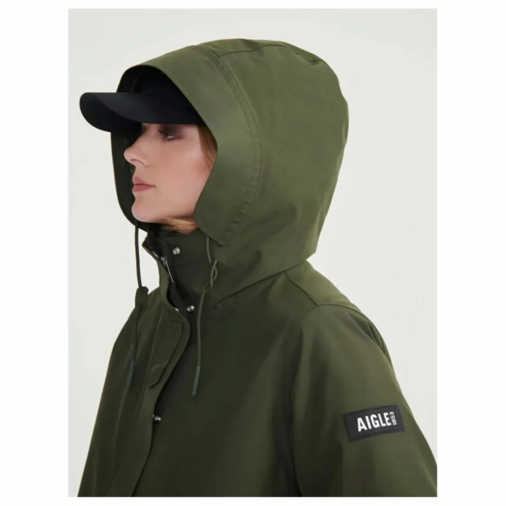 Parka Longue Matelassée Goretex | Vert kaki