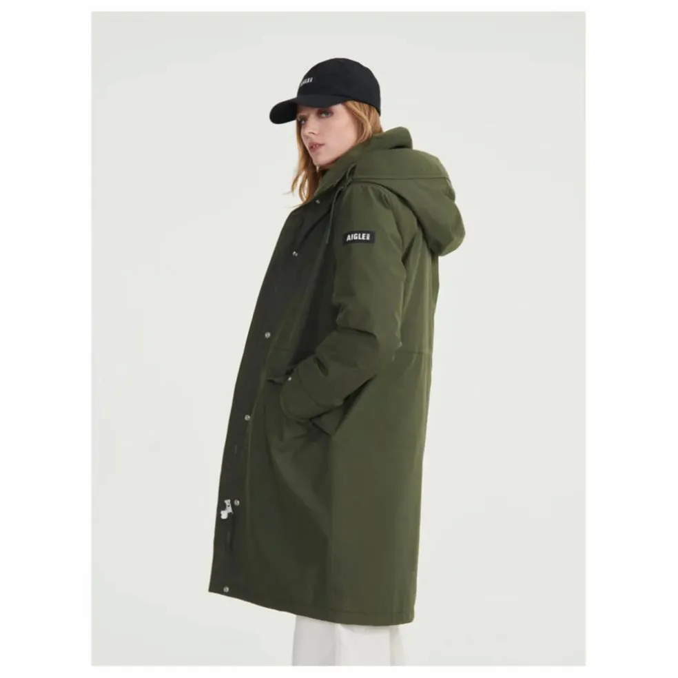 Parka Longue Matelassée Goretex | Vert kaki