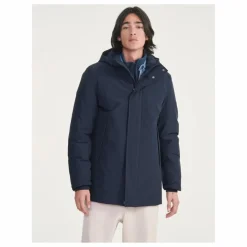Parka Longue MTD à Capuche Fibres Recyclées | Bleu marine