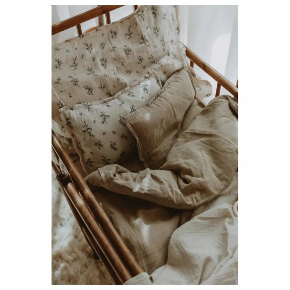 Parure de lit en mousseline de coton Bluebell | Crème