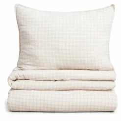 Parure de lit Gingham Sky | Bleu ciel