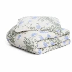 Parure de lit Plumbago en coton bio | Bleu