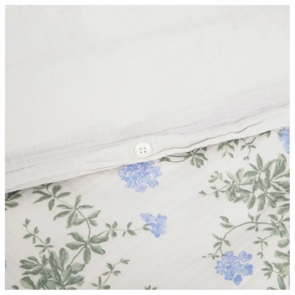 Parure de lit Plumbago en coton bio | Bleu