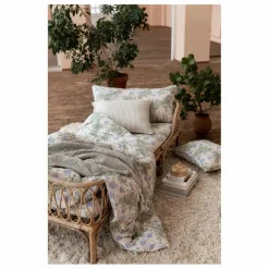 Parure de lit Plumbago en coton bio | Bleu