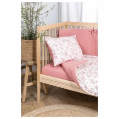 Parure de lit Toile de Jouy | Rose pêche