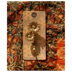 Patère Breezy Double Daisy | Laiton