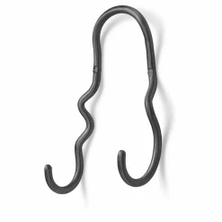 Patère double Curvature | Noir