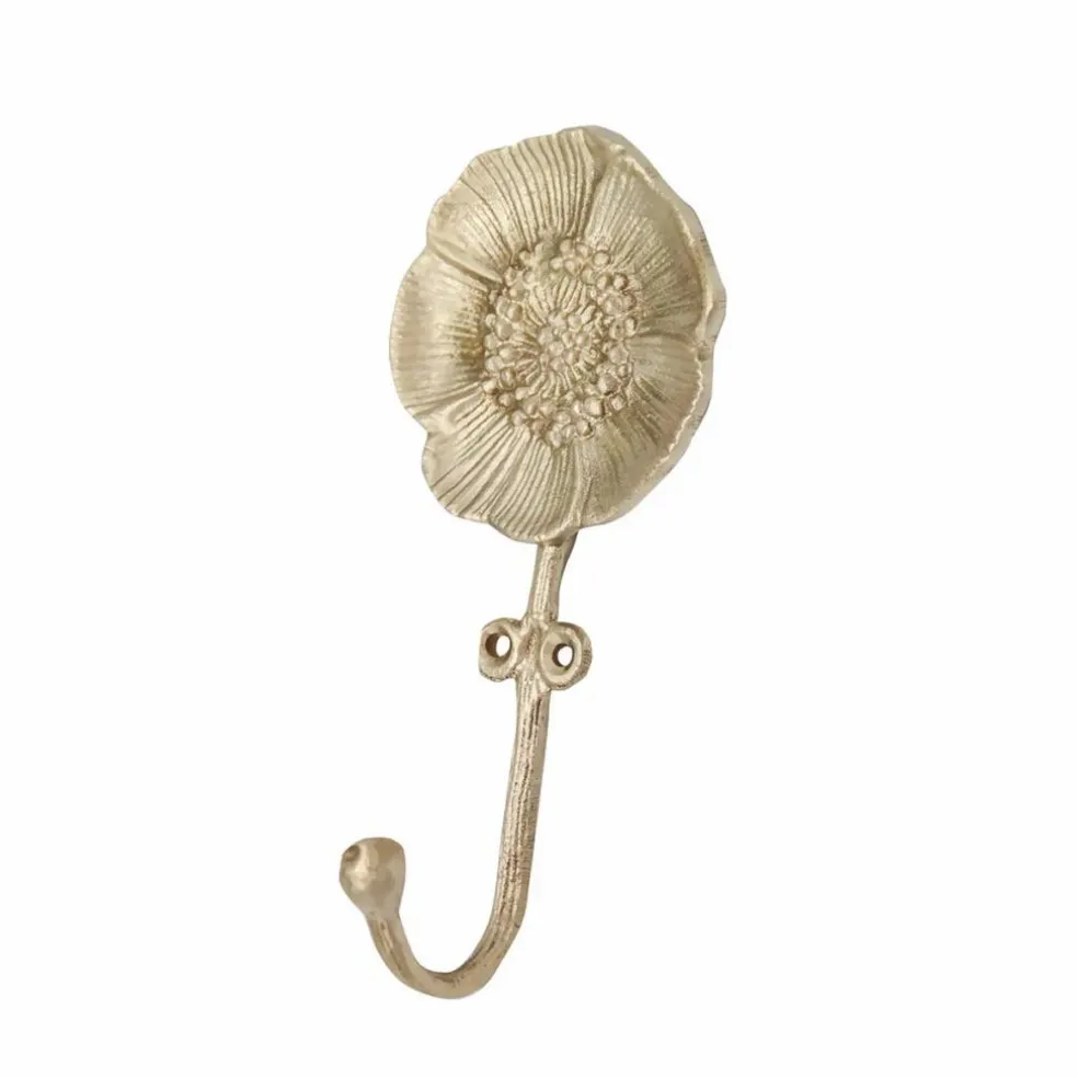 Patère en laiton mat Mia Poppy | Gold