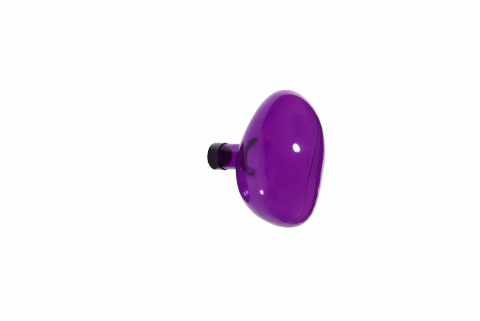 Patère en verre Bubble grande | Violet