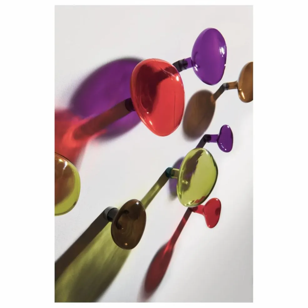 Patère en verre Bubble grande | Violet