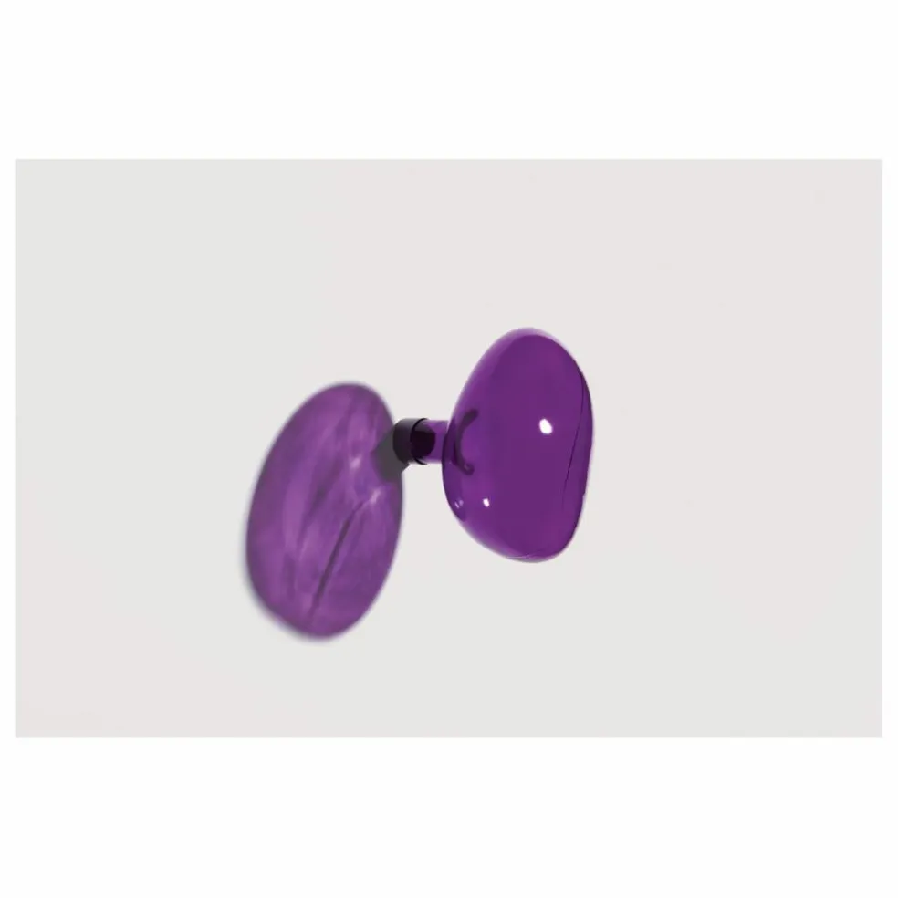 Patère en verre Bubble grande | Violet