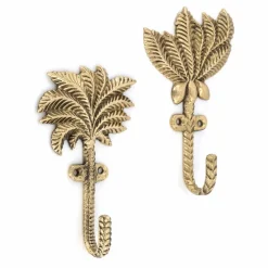 Patères Devi Palmtree en laiton recyclé - Set de 2 | Mordoré