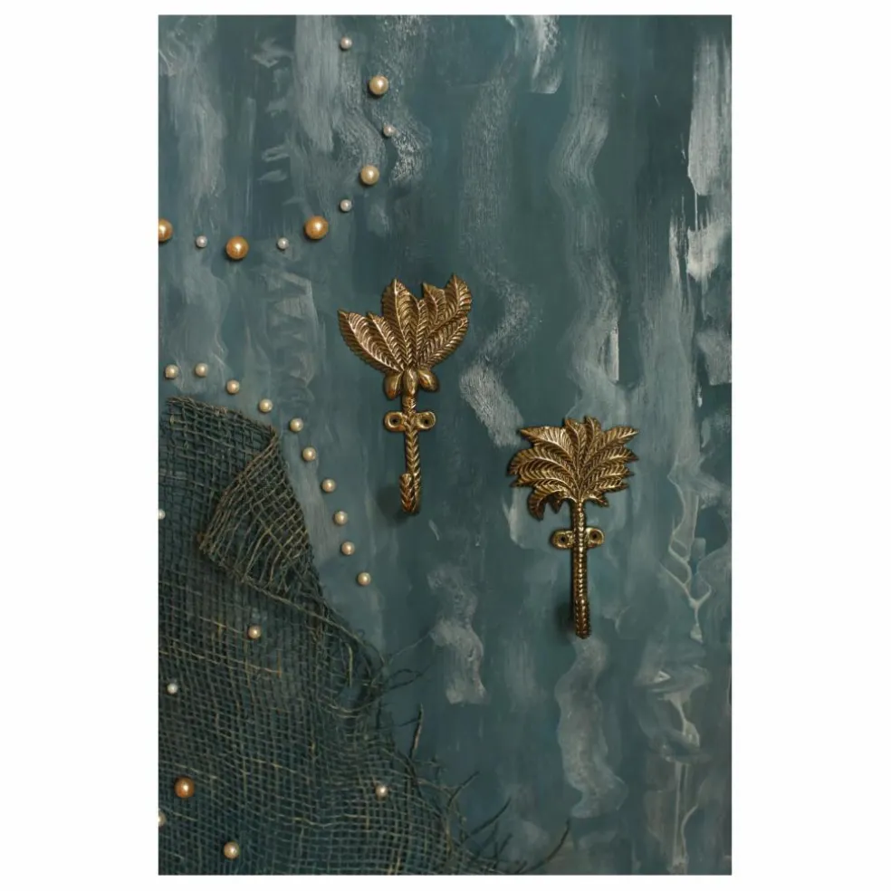 Patères Devi Palmtree en laiton recyclé - Set de 2 | Mordoré