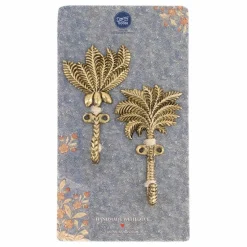 Patères Devi Palmtree en laiton recyclé - Set de 2 | Mordoré