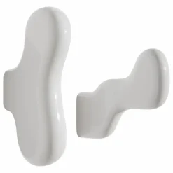 Patères en céramique Klump - Set de 2 | Blanc