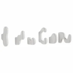 Patères en céramique Klump - Set de 6 | Blanc