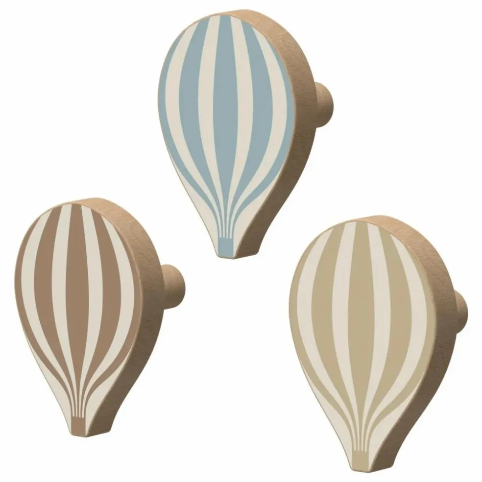 Patères Montgolfière - Set de 3 | Beige