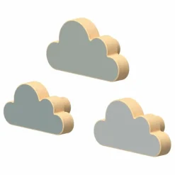 Patères Nuage - Set de 3 | Bleu gris