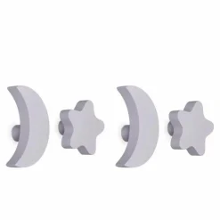 Patères Stars & Moons - Lot de 4 | Lilas
