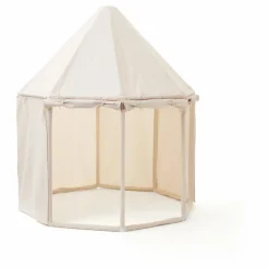 Pavillon en toile de coton et bois | Blanc cassé